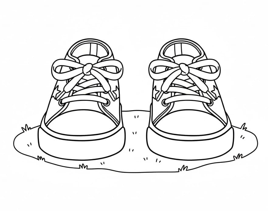 Fise de colorat cu Pantofi de colorat p01