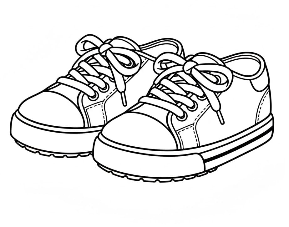 Fise de colorat cu Pantofi de colorat p02