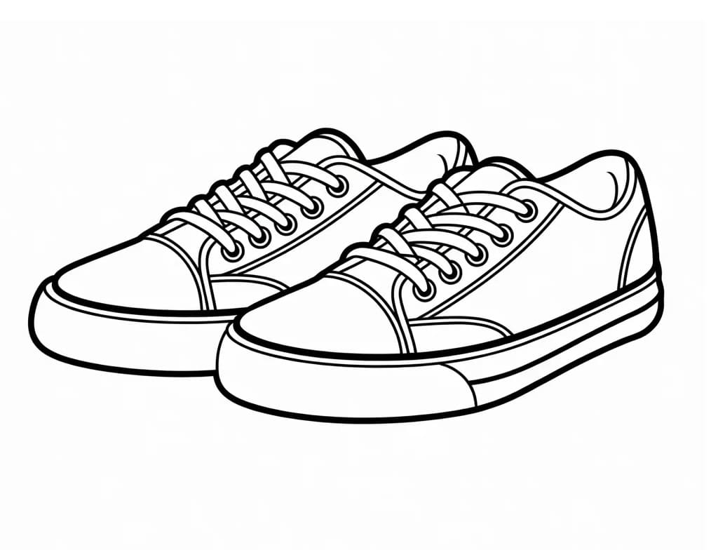 Fise de colorat cu Pantofi de colorat p06