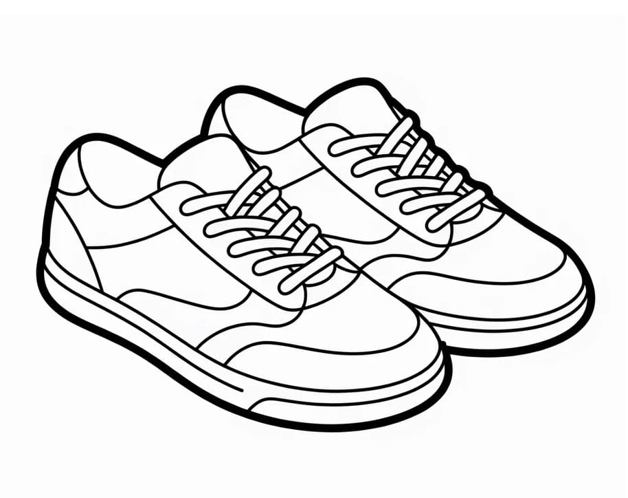 Fise de colorat cu Pantofi de colorat p07