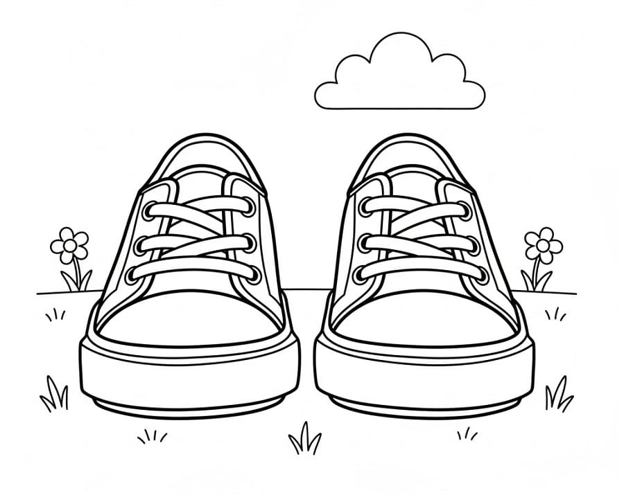 Fise de colorat cu Pantofi de colorat p10