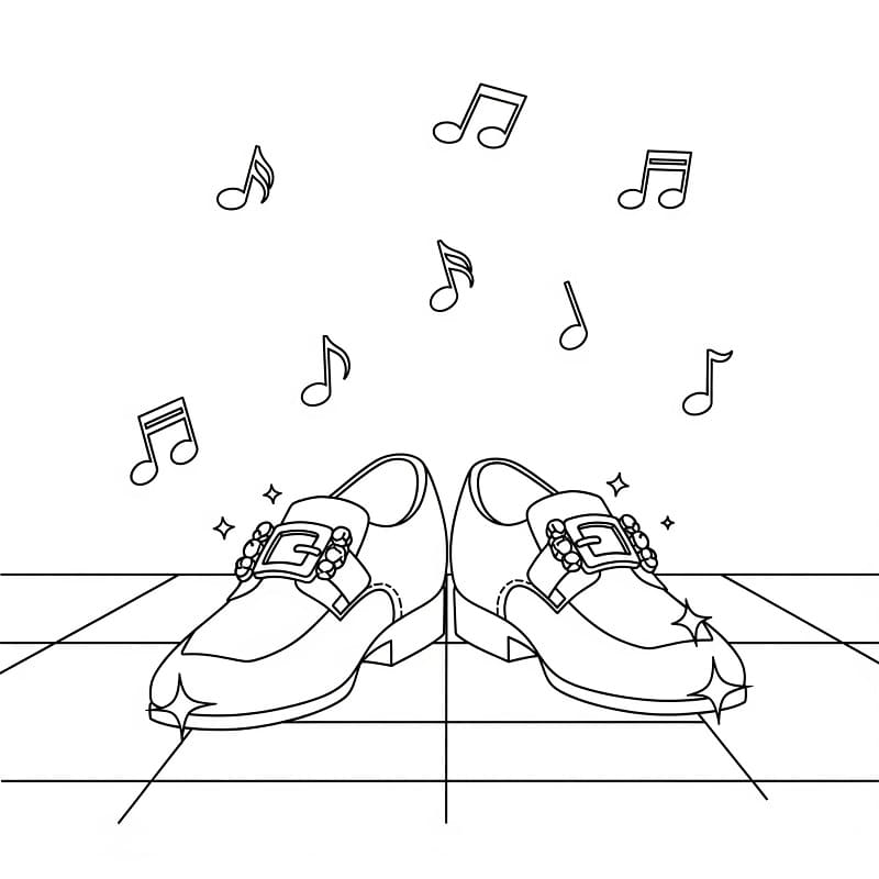 Fise de colorat cu Pantofi de colorat p14