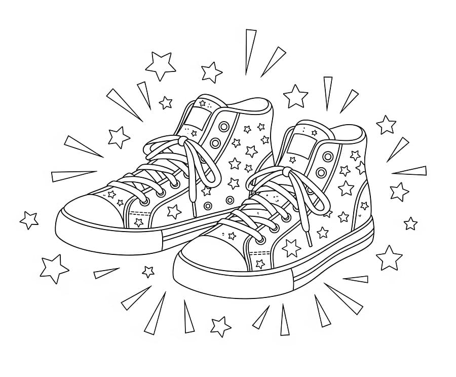 Fise de colorat cu Pantofi de colorat p16