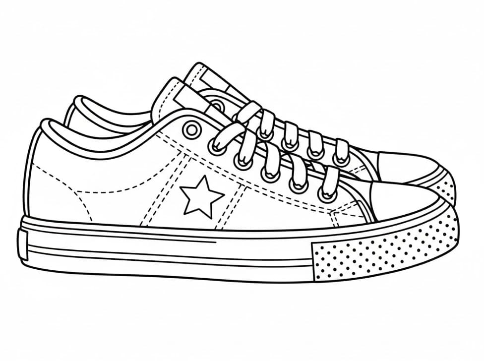 Fise de colorat cu Pantofi de colorat p18