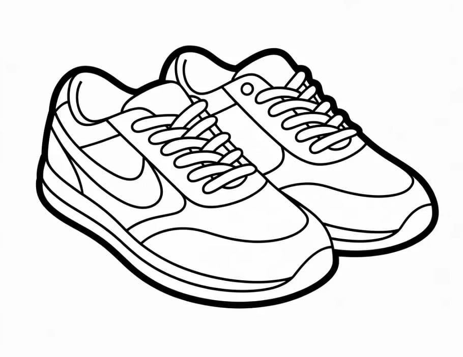 Fise de colorat cu Pantofi de colorat p21