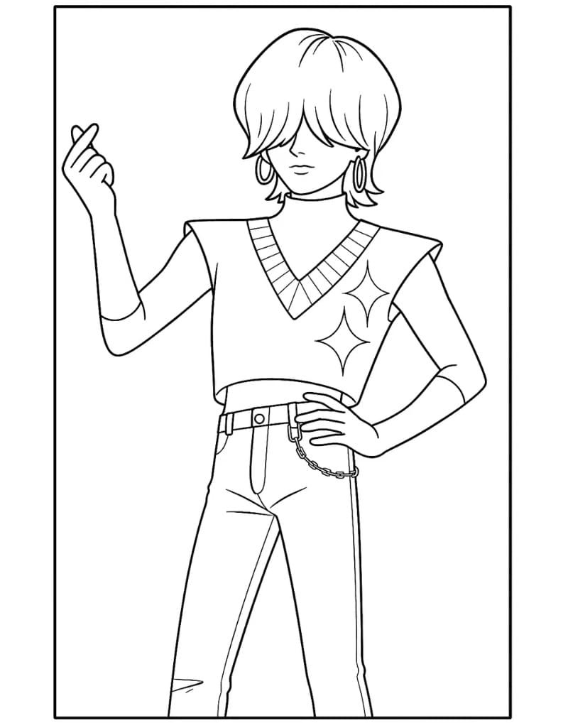 Fise de colorat cu Saja Boys de colorat p02