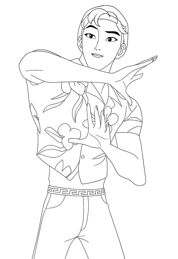 Fise de colorat cu Saja Boys de colorat p05