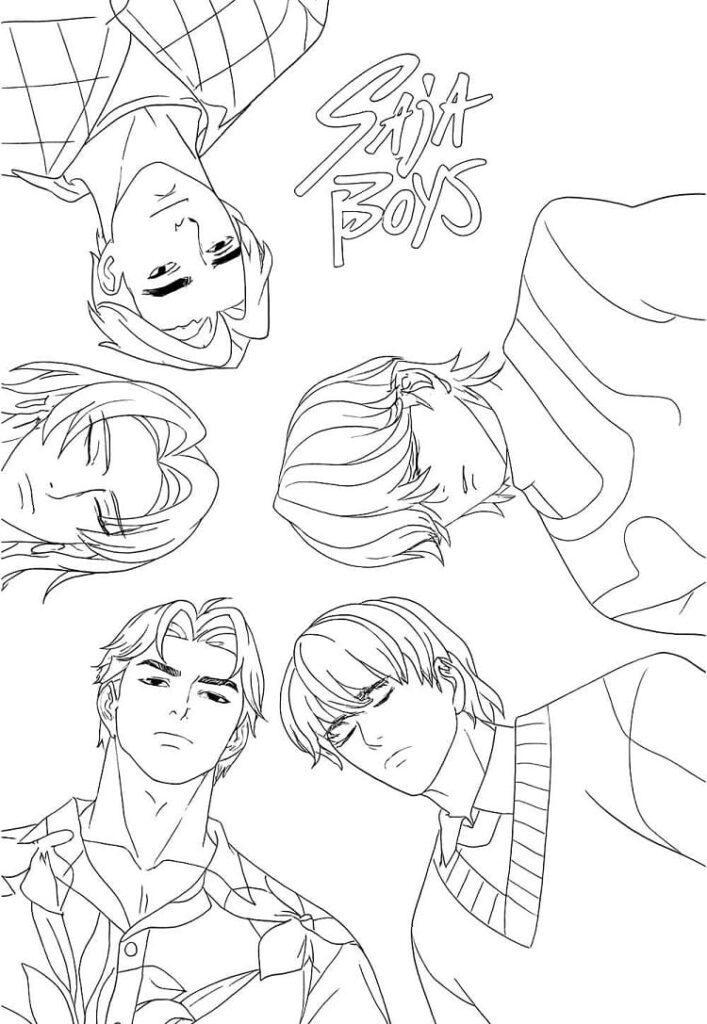 Fise de Colorat cu Saja Boys de colorat p10