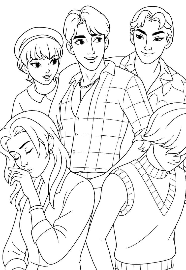 Fise de colorat cu Saja Boys de colorat p13