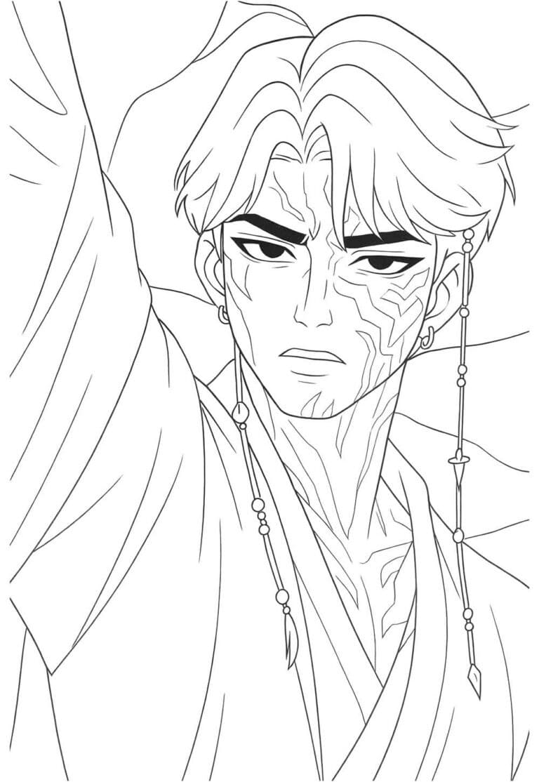 Fise de colorat cu Saja Boys de colorat p26