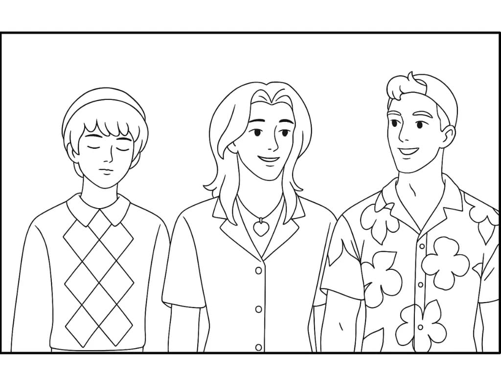 Fise de colorat cu Saja Boys de colorat p32