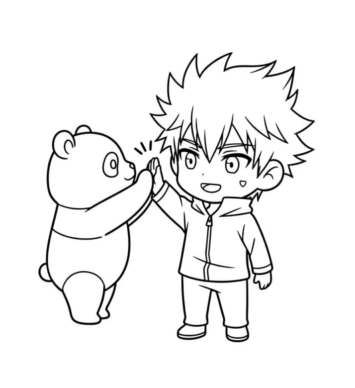 Fise de colorat cu Satoru Gojo de colorat p08