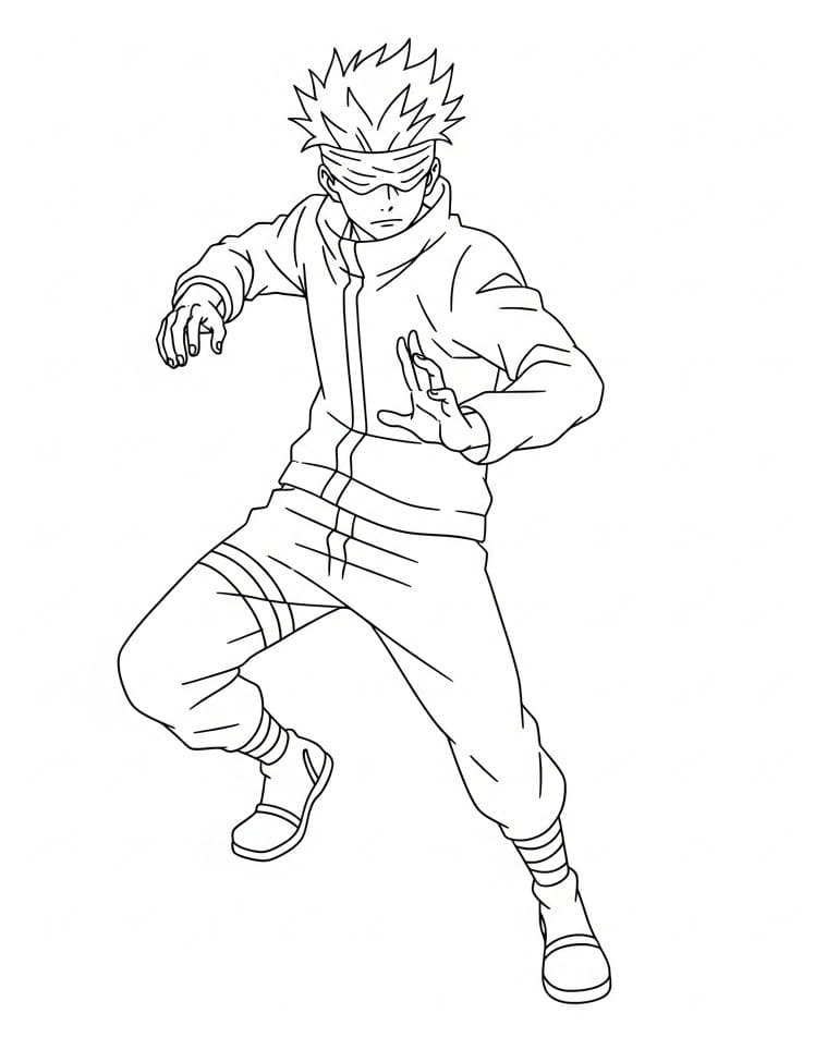 Fise de colorat cu Satoru Gojo de colorat p21