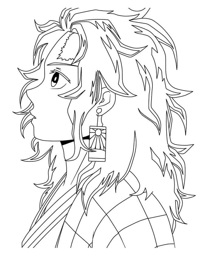 Fise de colorat cu Tanjiro de colorat p14