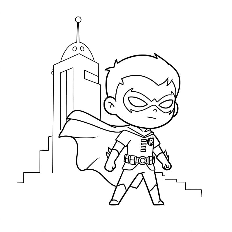 Fise de colorat cu Tineri Titani de colorat p02