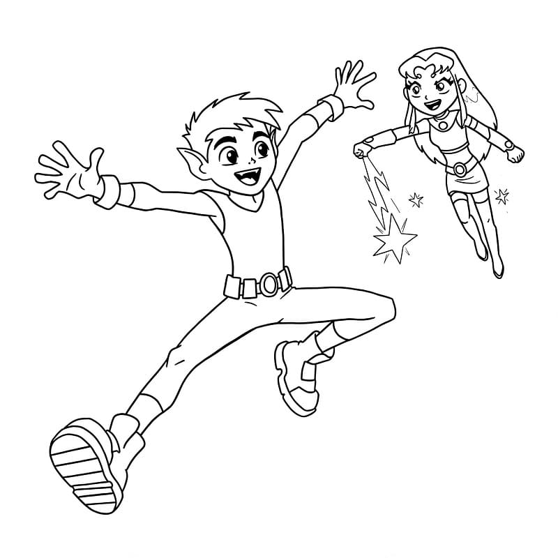 Fise de colorat cu Tineri Titani de colorat p03