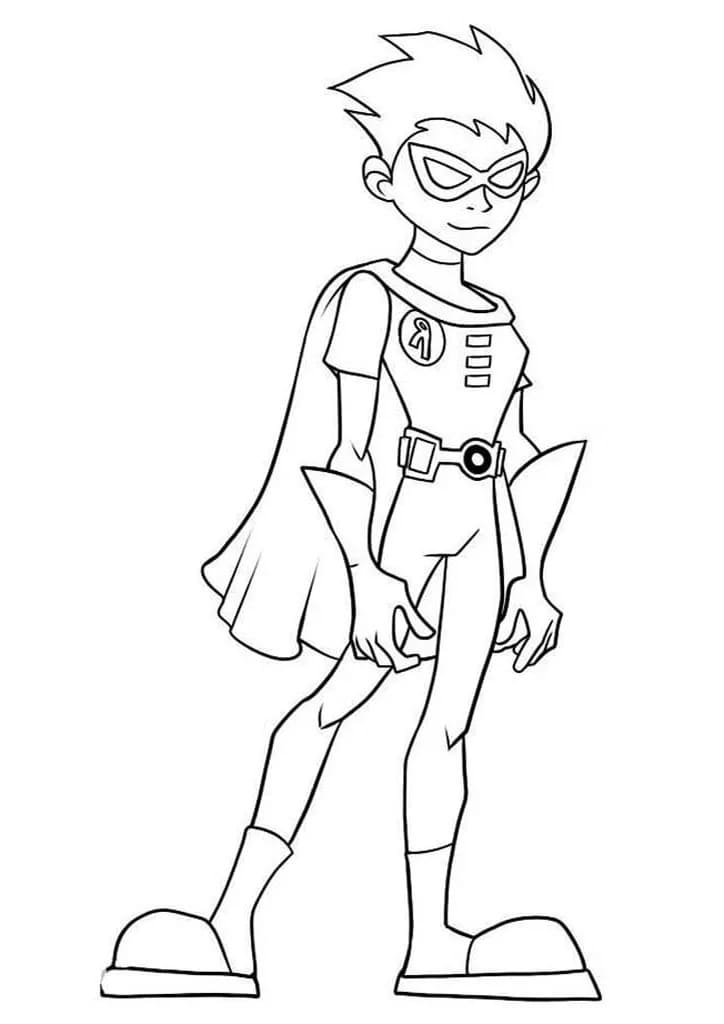 Fise de colorat cu Tineri Titani de colorat p11