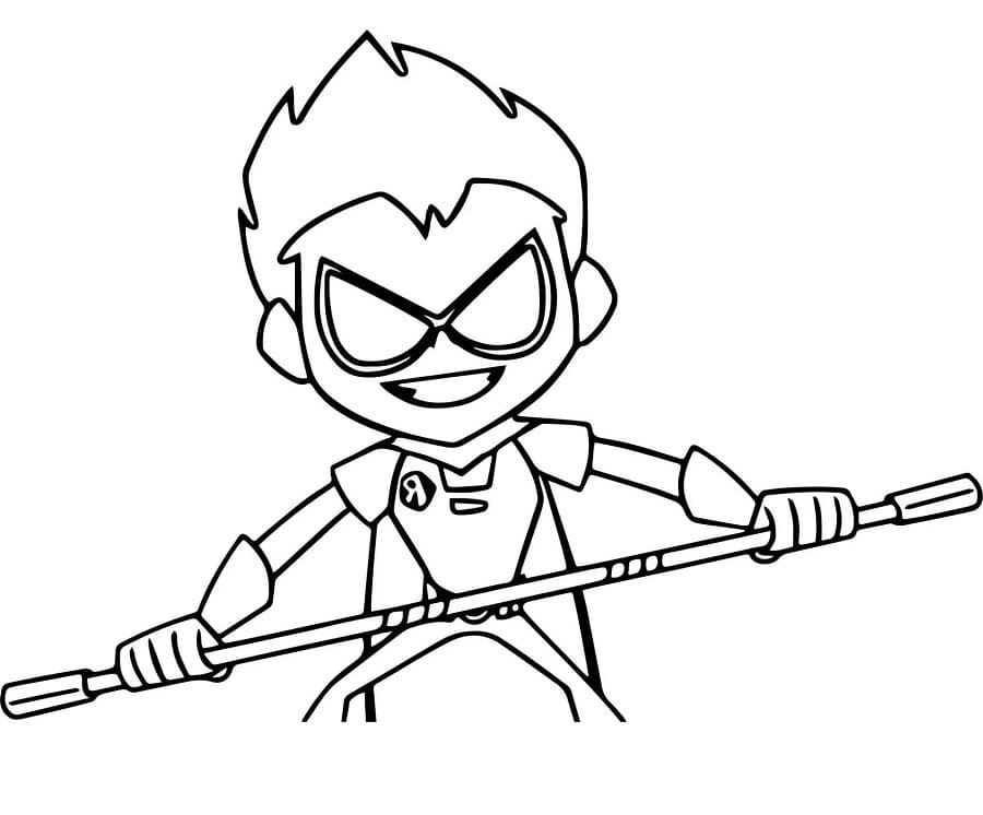 Fise de colorat cu Tineri Titani de colorat p16