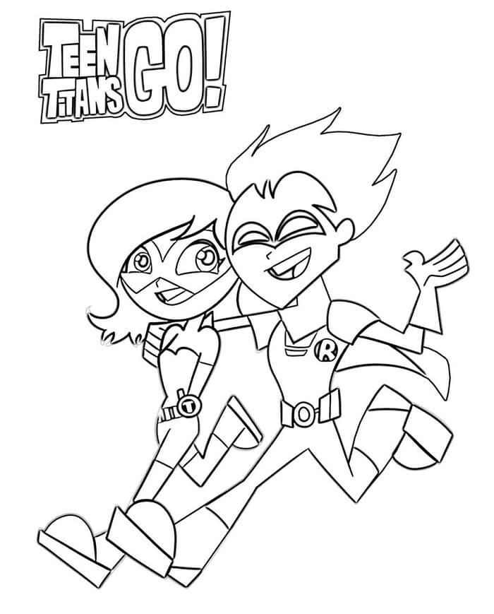 Fise de colorat cu Tineri Titani de colorat p22