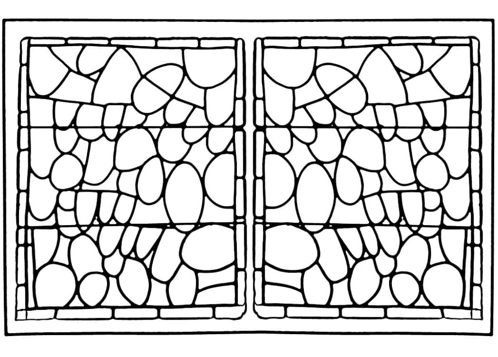 Fise de Colorat cu Vitraliu de colorat p30