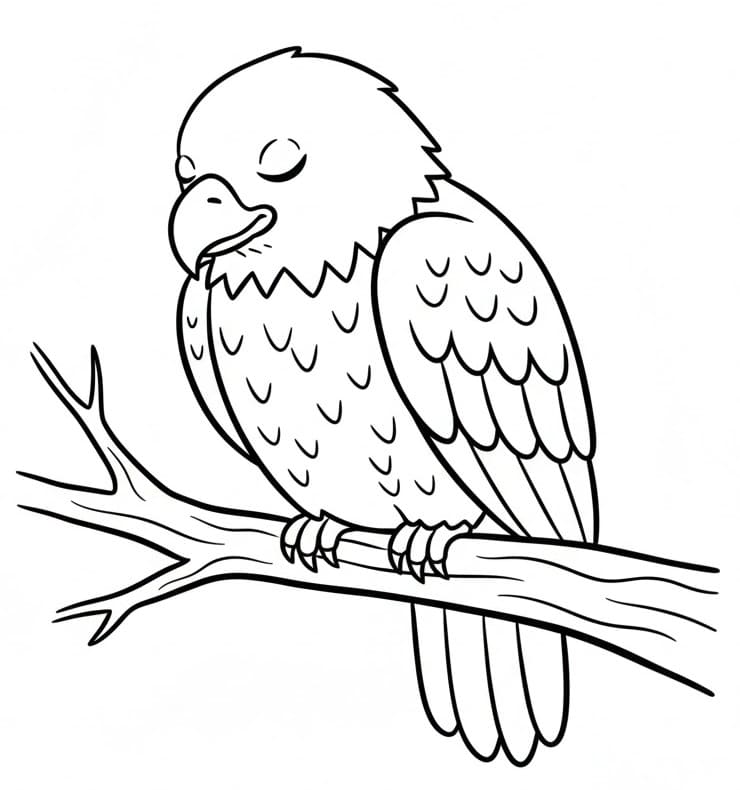 Fise de colorat cu Vulturi de colorat p03