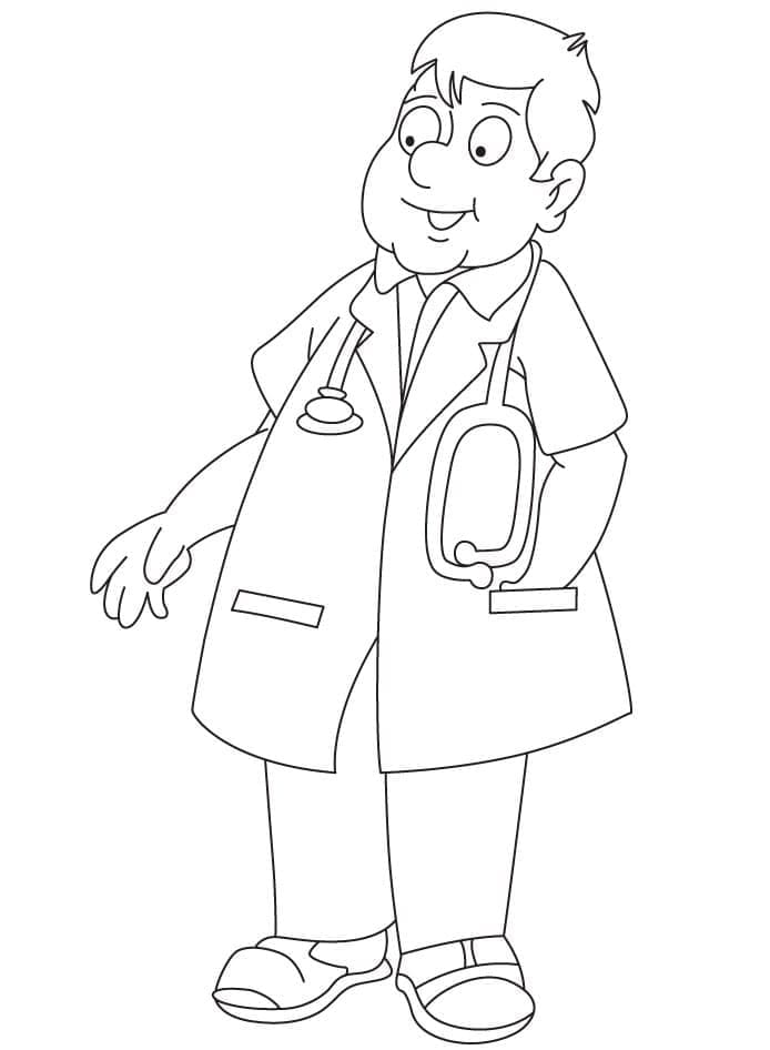 Fise de colorat cu Doctor fără cost