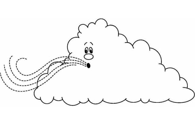 Fise de colorat cu Imagine gratuită cu nor