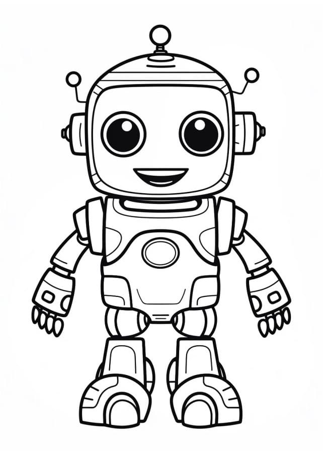 Fise de colorat cu Imagine imprimabilă cu robot