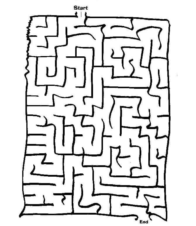 Fise de colorat cu Imagine labirint pentru tipărire