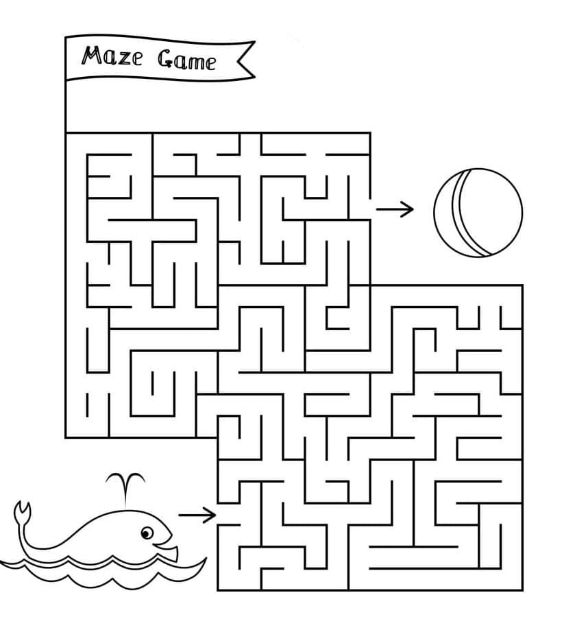 Fise de colorat cu Labirint de colorat p02