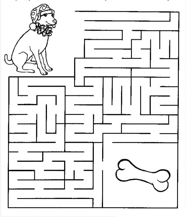 Fise de colorat cu Labirint de imprimat