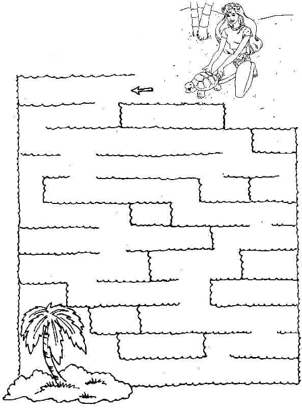 Fise de colorat cu Labirint fără cost