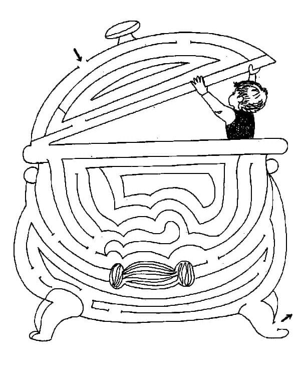 Fise de colorat cu Labirint gratuit imprimabil