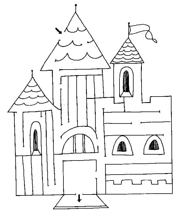 Fise de colorat cu Labirint gratuit