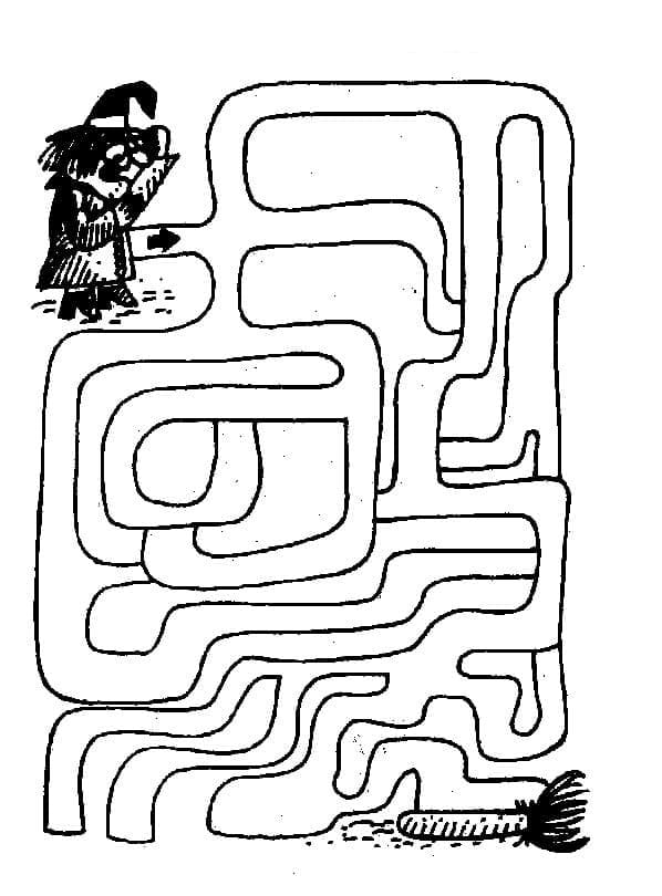 Fise de colorat cu Labirint imprimabil fără plată