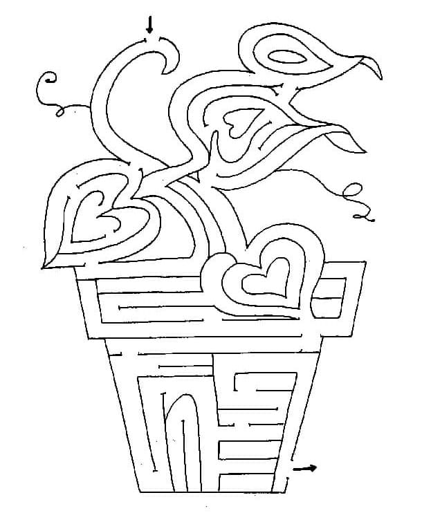 Fise de colorat cu Labirint pentru copii de 5 ani