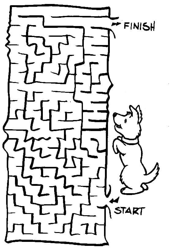 Fise de colorat cu Labirint pentru tipărire