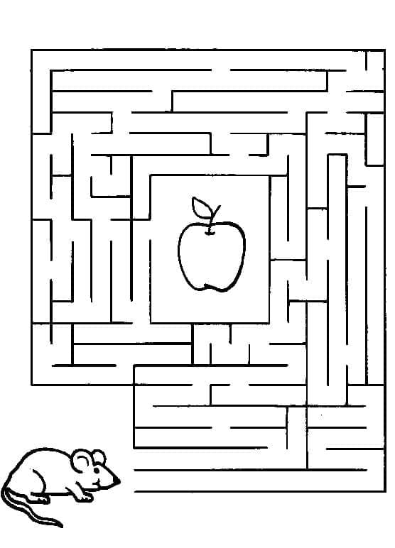Fise de colorat cu Labirint uimitor