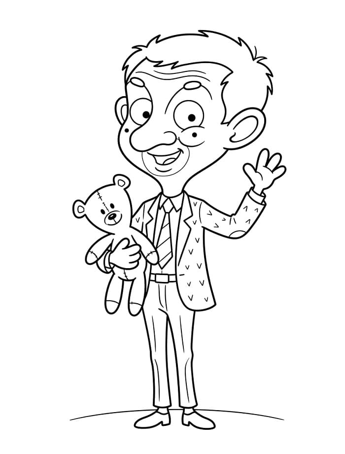 Planse de colorat cu Mr. Bean