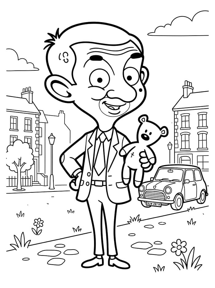 Fise de colorat cu Mr Bean fără cost