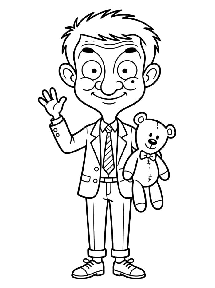 Fise de colorat cu Mr Bean gratis
