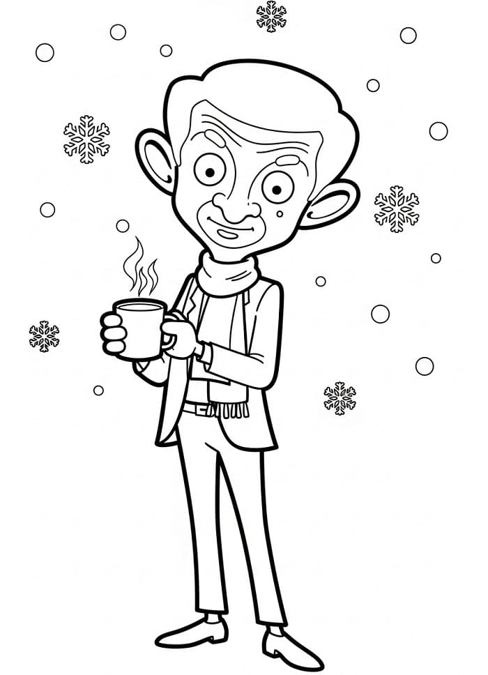 Fise de colorat cu Mr Bean gratuit