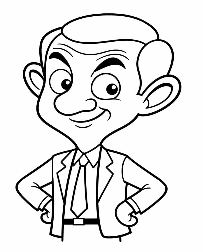 Fise de colorat cu Mr Bean imprimabil gratuit