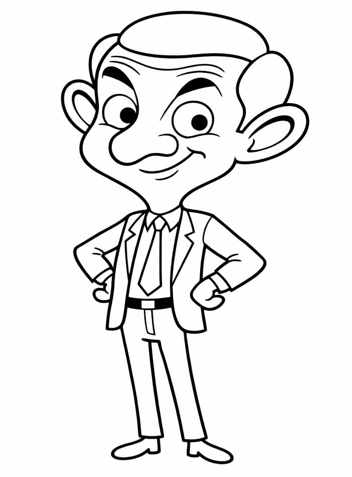 Fise de colorat cu Mr Bean imprimabil