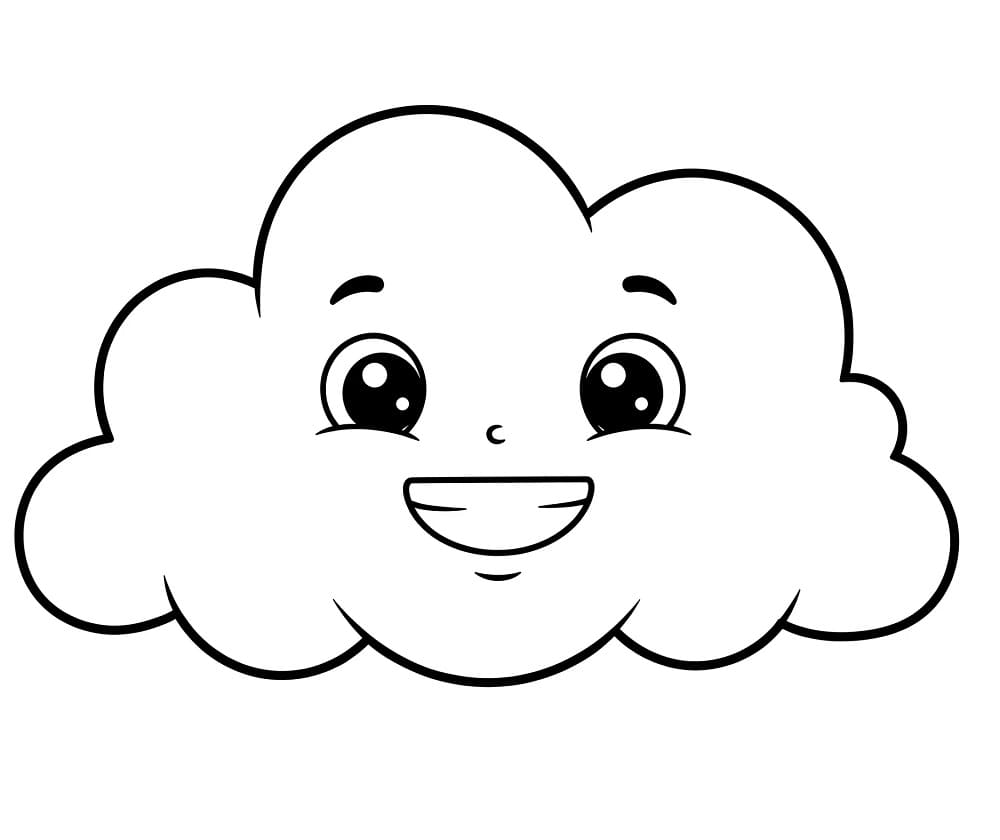 Fise de colorat cu Nor adorabil