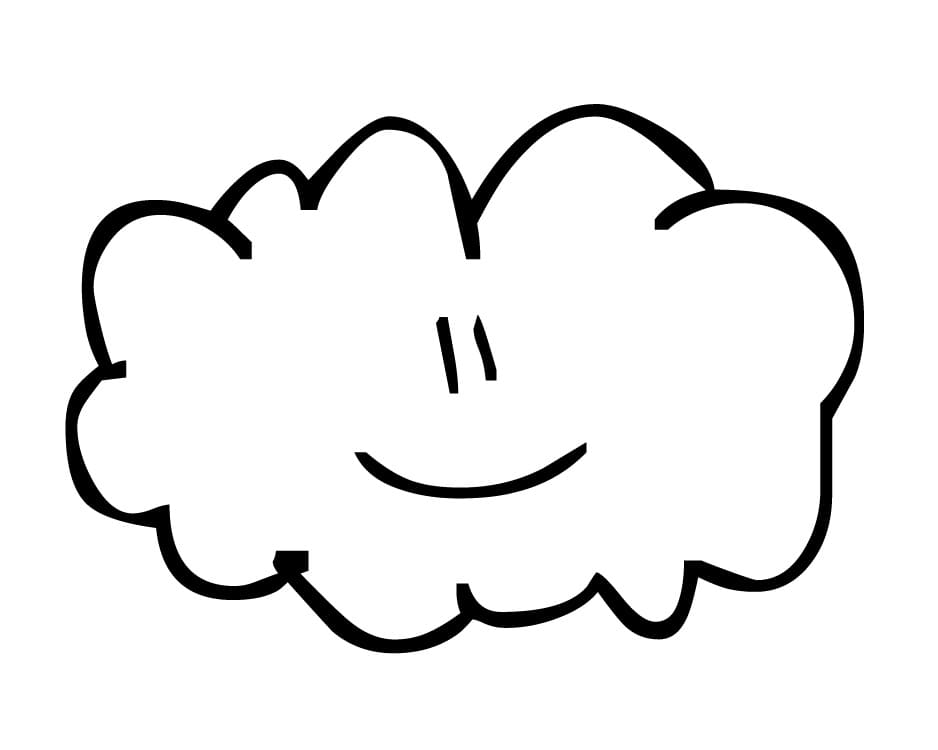 Fise de colorat cu Nor de tipărit gratuit