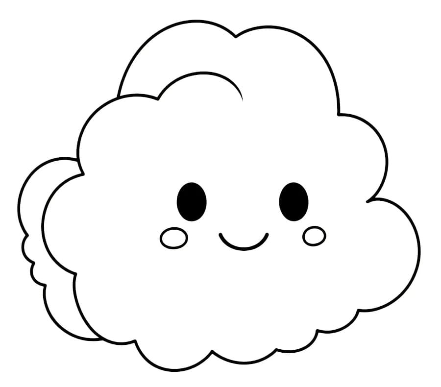 Fise de colorat cu Nor drăguț