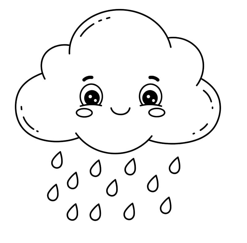 Fise de colorat cu Nor foarte drăguț