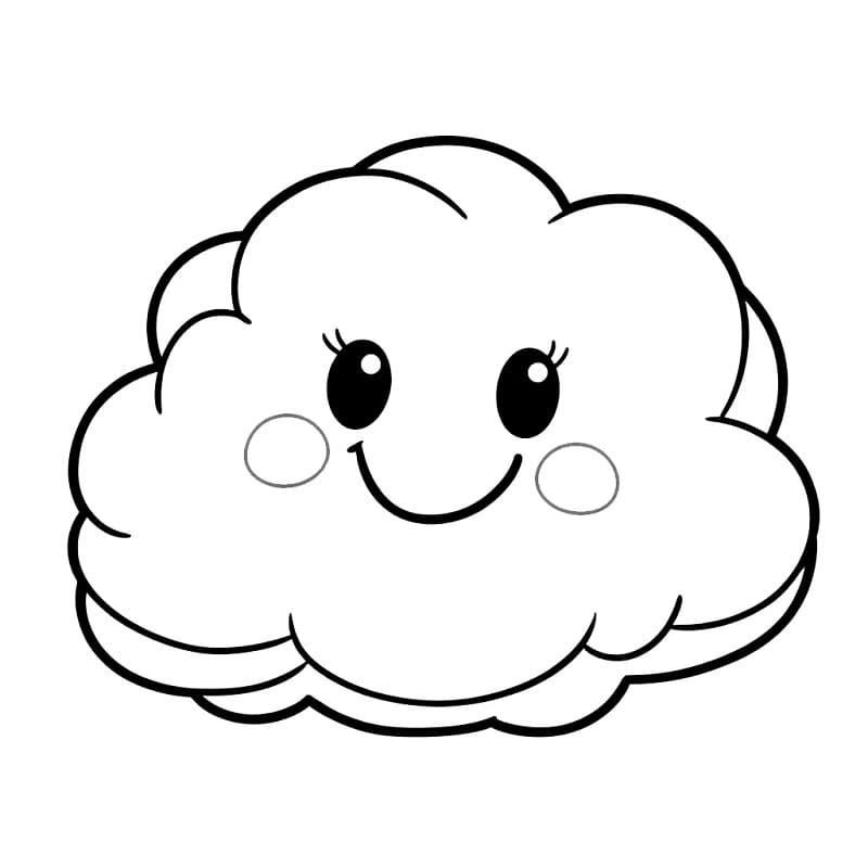Fise de colorat cu Nor încântător