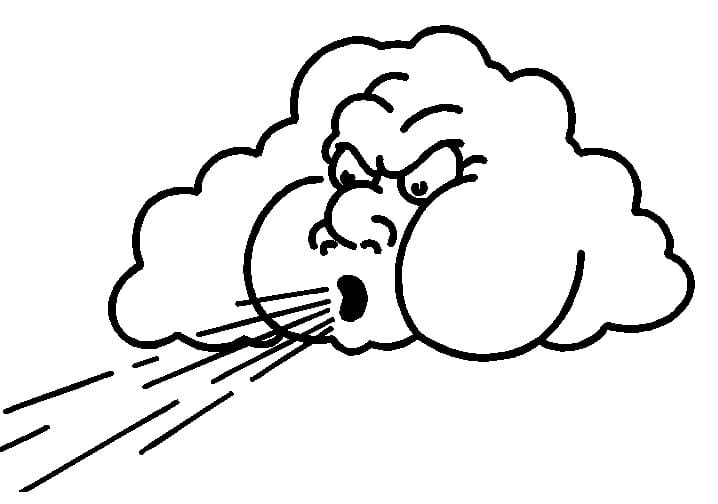 Fise de colorat cu Nor pentru copii de 4 ani